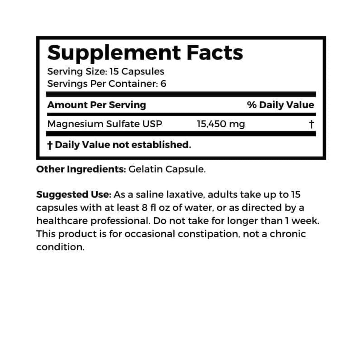 Dr Clark Magnesium Sulfate USP 1030mg - 100 Capsules - image 2