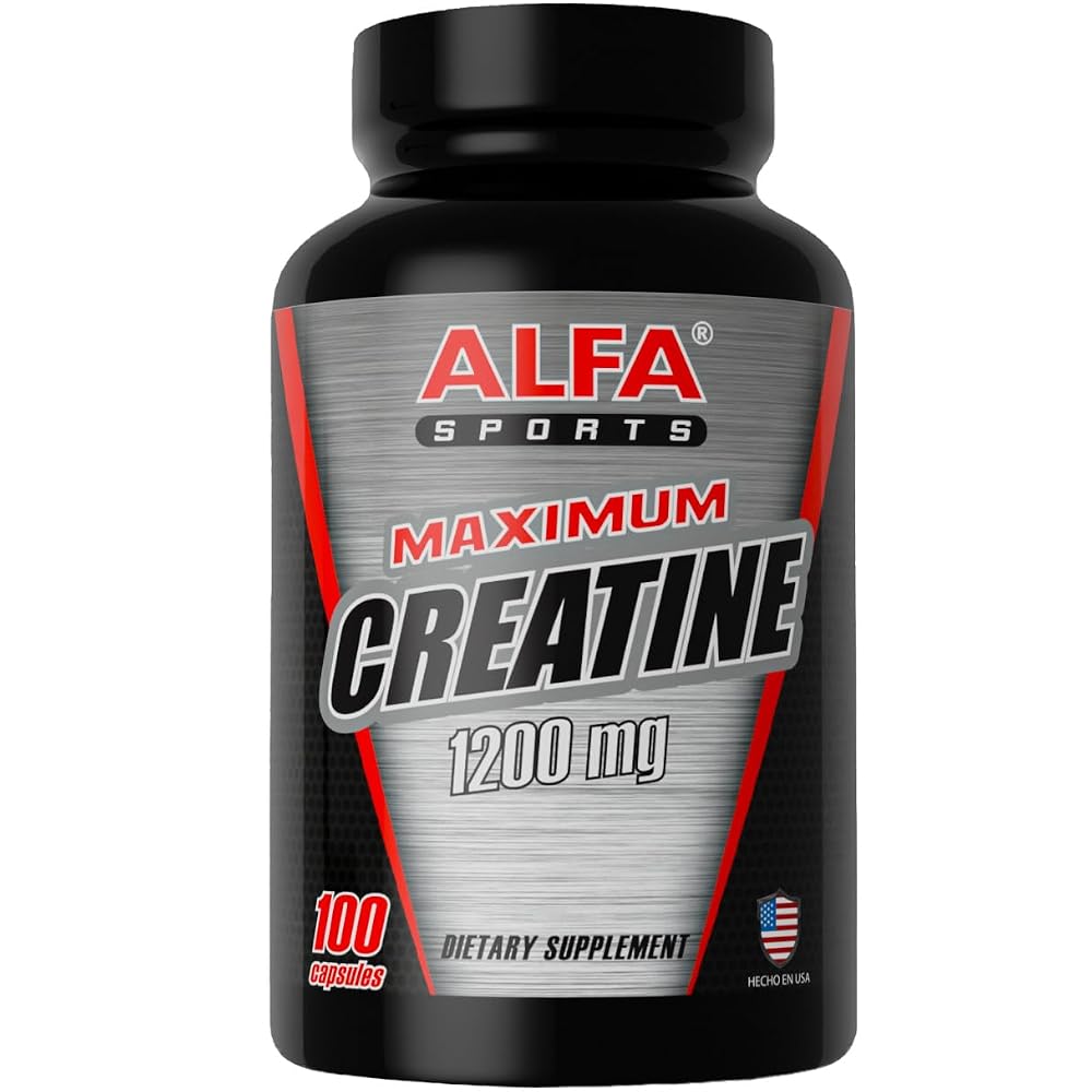 ALFA VITAMINS Maximum Creatine Monohydrate 1200 mg - 100 Capsules