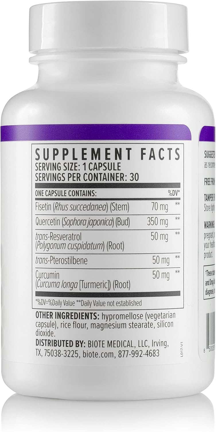 Biote Nutraceuticals SENOLYTIC Complex Antioxidants - 30 Capsules - image 5