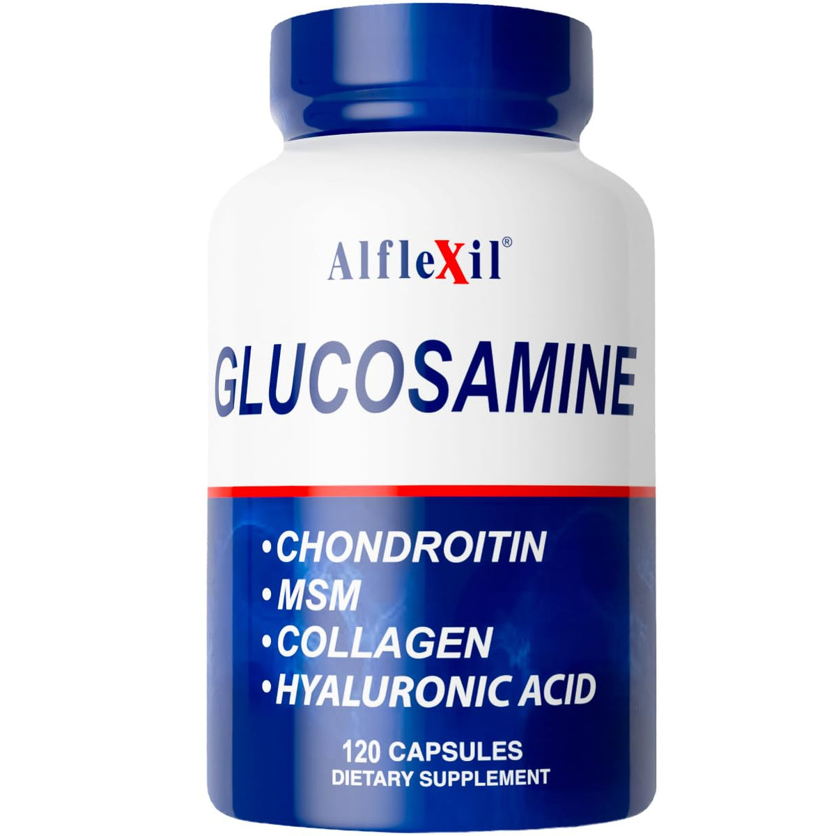 ALFA VITAMINS Alflexil Glucosamine Chondroitin Collagen - 120 Capsules