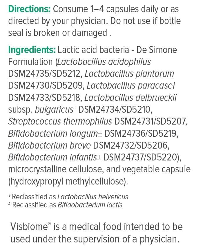 Visbiome® High Potency Probiotic Capsules 112.5 Billion CFU
