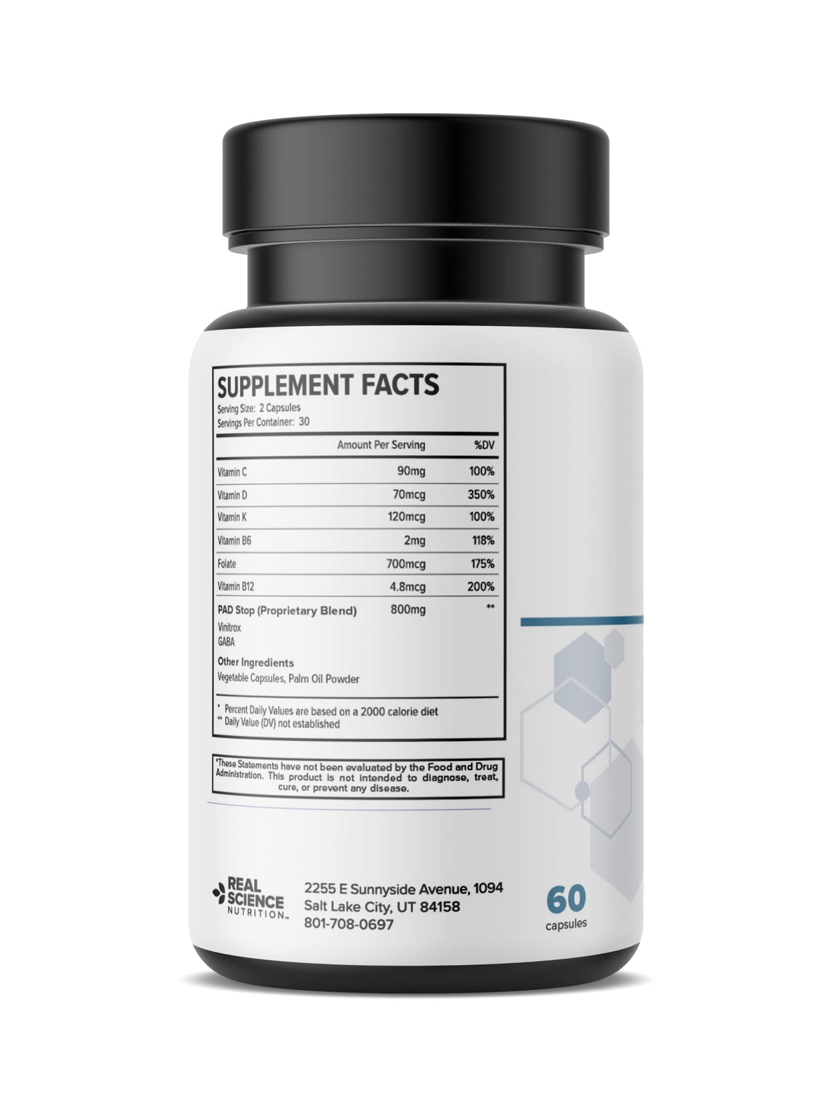 Real Science Nutrition Periph-Artery Vascular Supplement - 60 Capsules - image 3