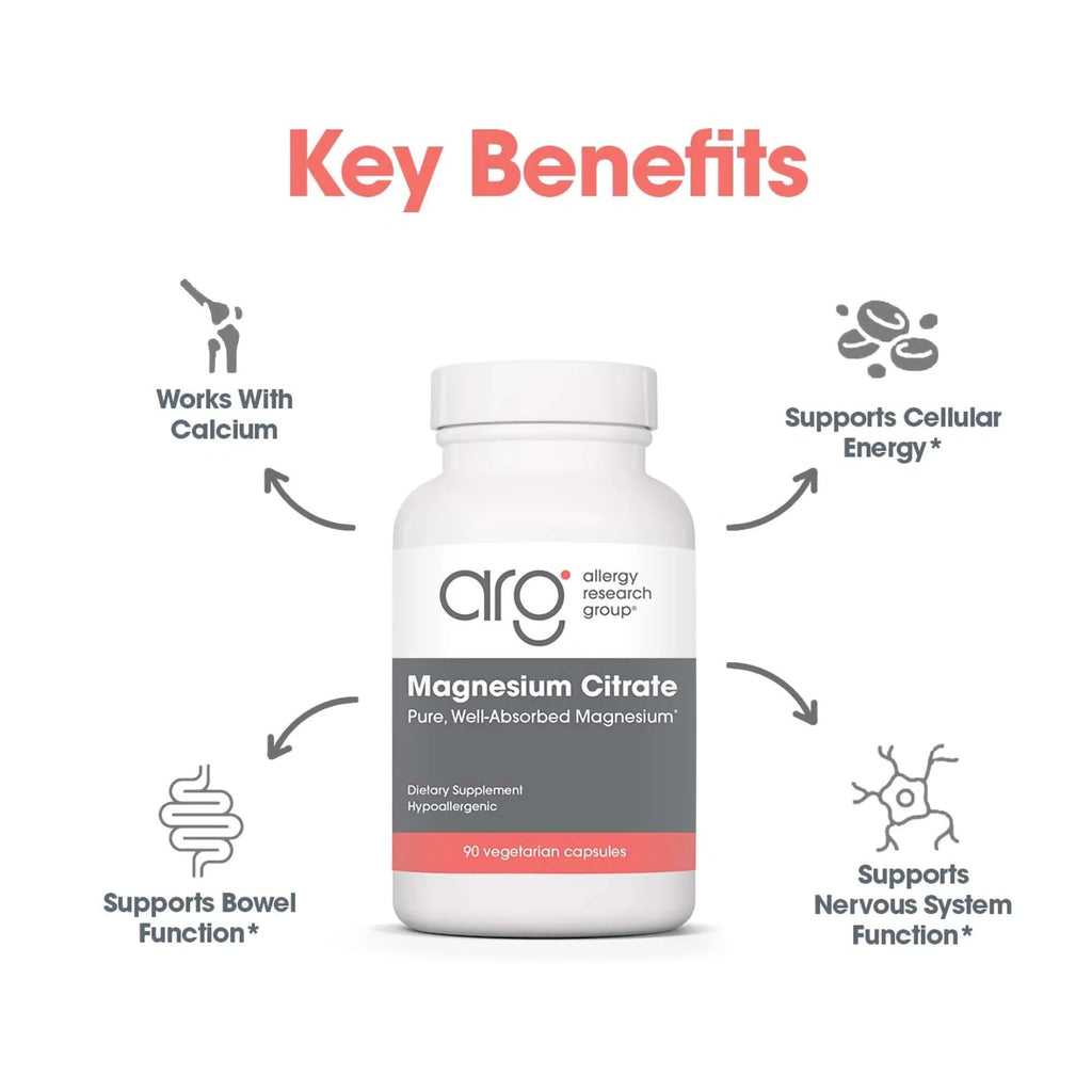 Allergy Research Group NutriCology Magnesium Citrate - 90 Capsules - image 4