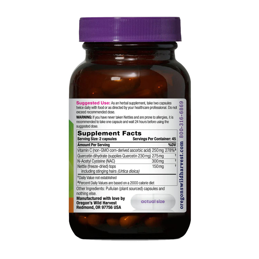 Oregon's Wild Harvest Aller-Aid Quercetin Capsules - 90 Count - image 2