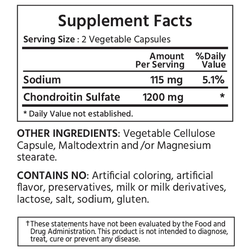 ML Naturals Chondroitin Sulfate 1200mg Joint Support - 120 Capsules - image 2