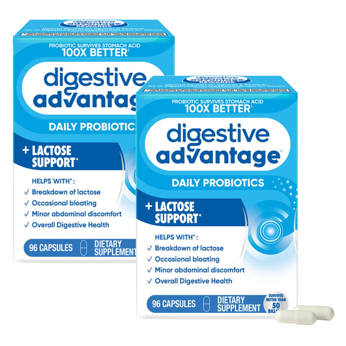 Digestive Advantage Probiotics + Lactase Digestive Enzymes