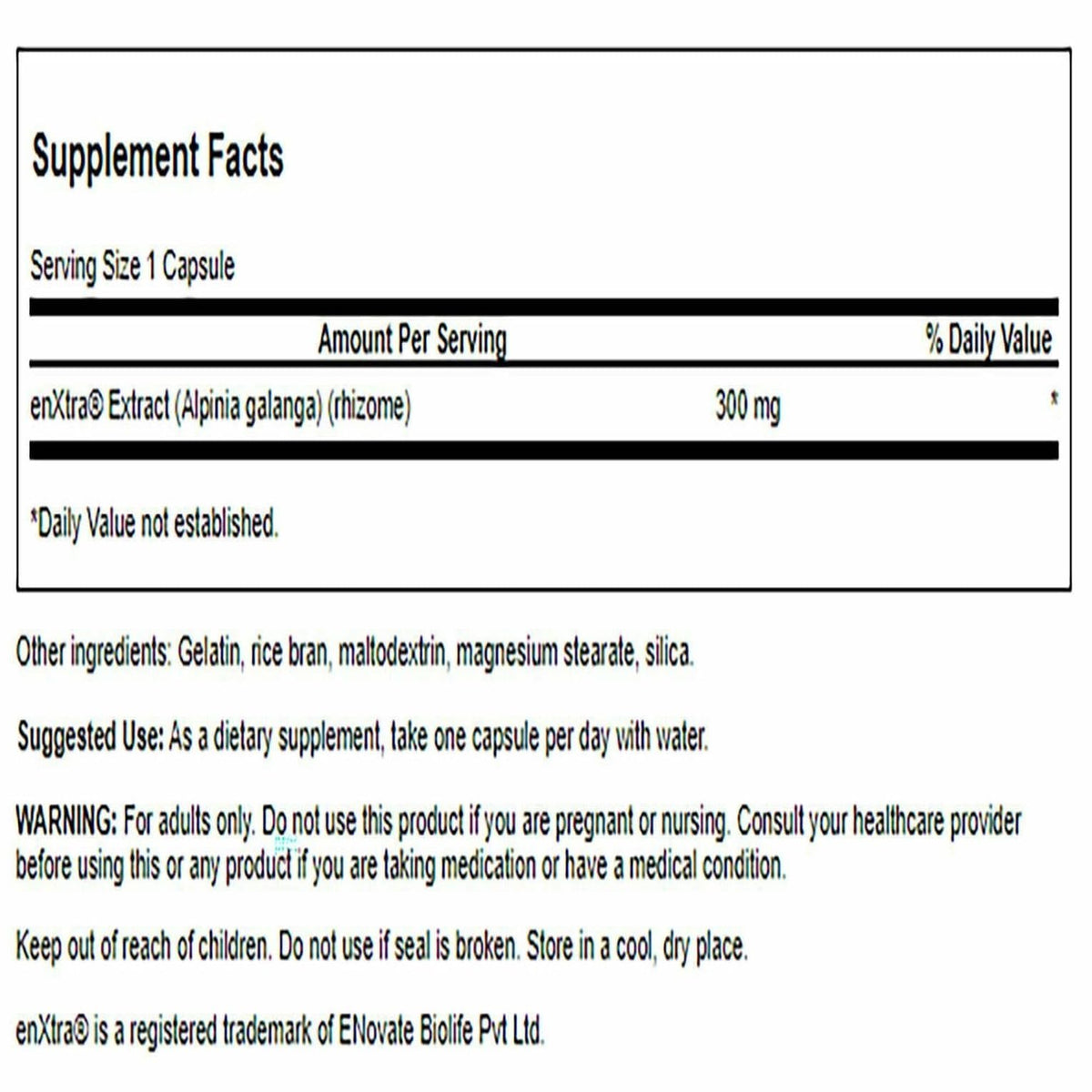 Swanson Focused Attention Alpinia Galanga - Caffeine-Free 300 mg