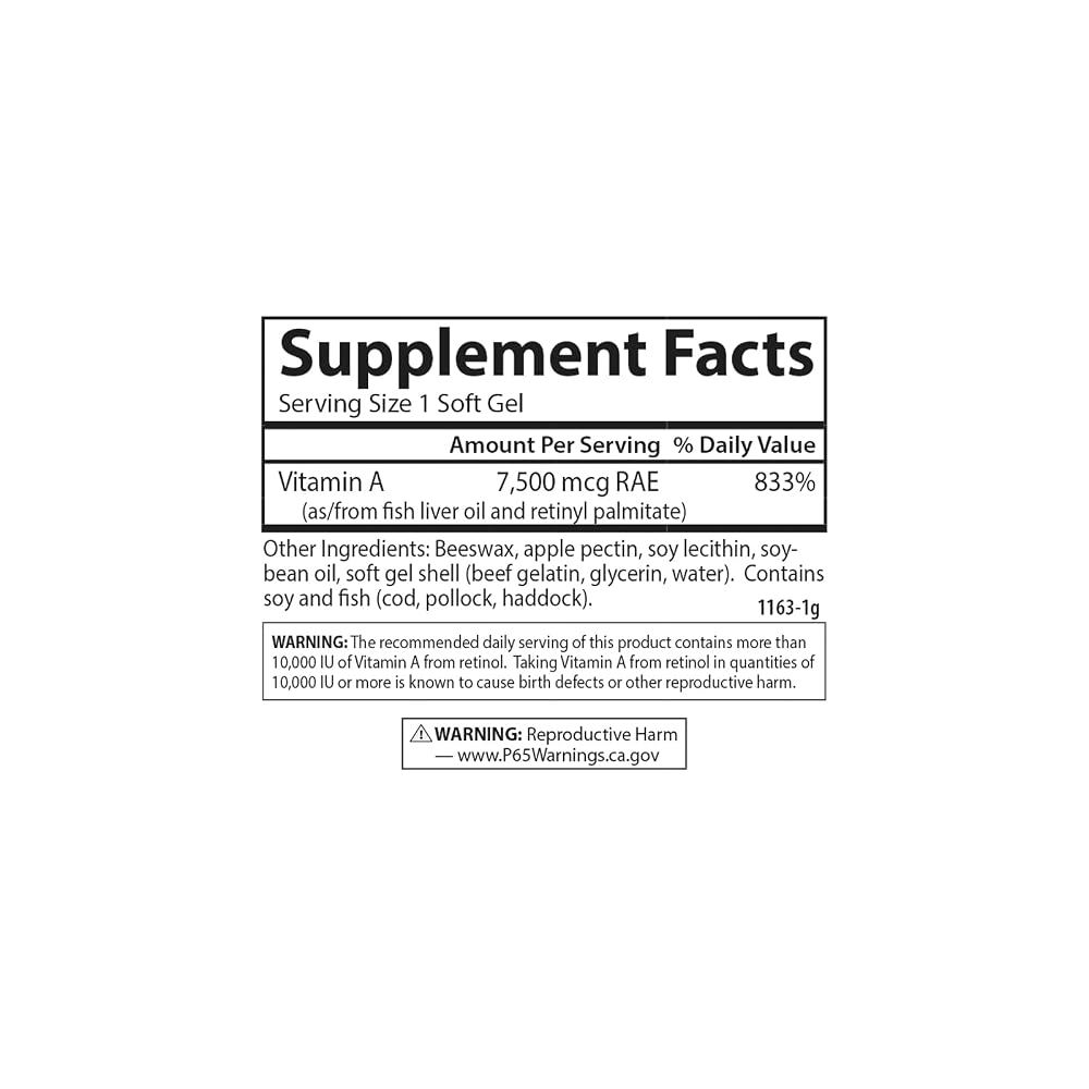 Carlson Vitamin A 25000 IU for Healthy Vision - 300 Softgels - image 4