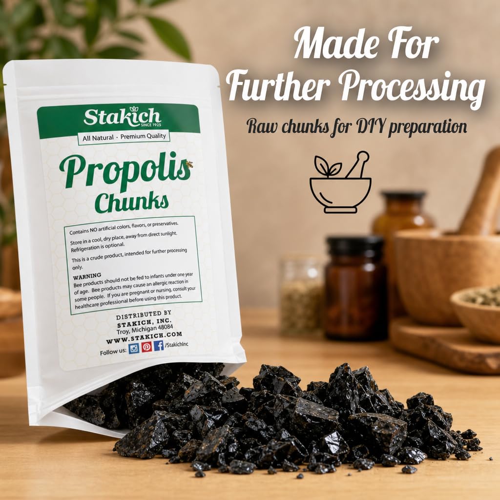 Stakich Pure Propolis Chunks - 100% Pure, All Natural