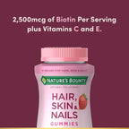 Nature's Bounty Hair, Skin & Nails Biotin Gummies - 80 Count - image 3