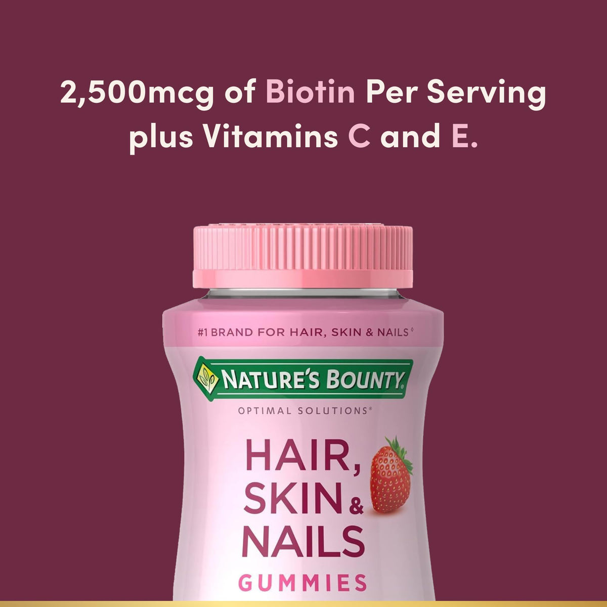 Nature's Bounty Hair, Skin & Nails Biotin Gummies - 80 Count - image 3