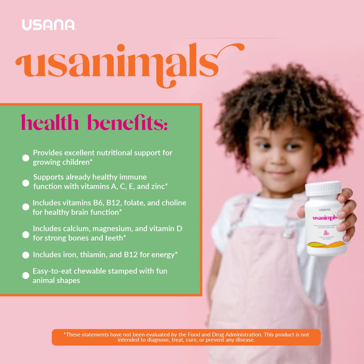 USANA Usanimals Multivitamin for Kids - 56 Chewable Tablets - image 5