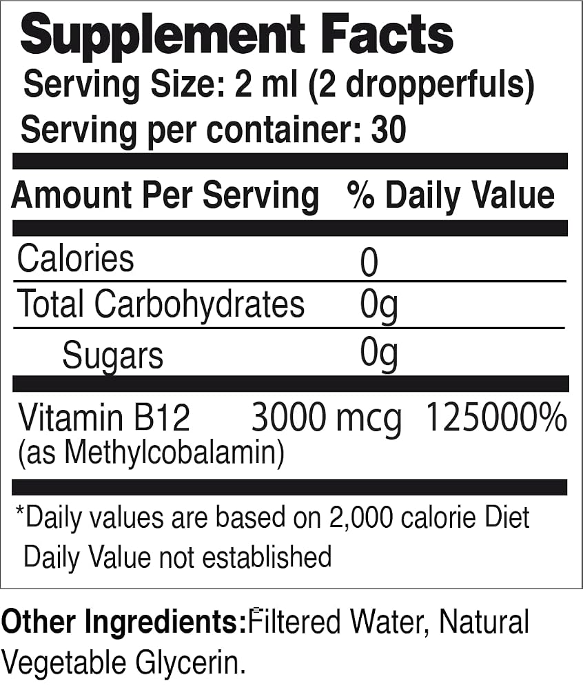 Dr's Advantage Liquid Vitamin B12 Dropper 3000 mcg - 2 Fl Oz - image 7