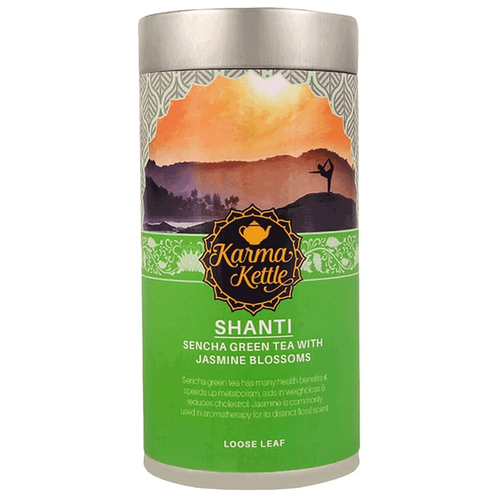 Karma Kettle Shanti Sencha Green Tea with Jasmine Blossoms - 75g