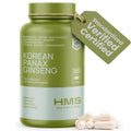 HMS Nutrition Korean Red Panax Ginseng 2000mg - 120 Vegan Capsules