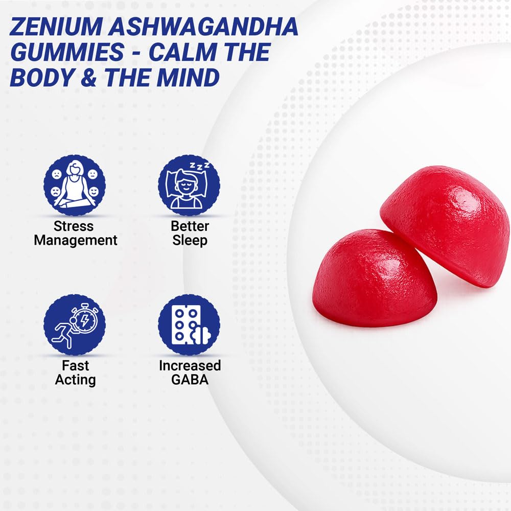 Zenium Ashwagandha KSM 66 Gummies Mango Flavored - 60 Count - image 2