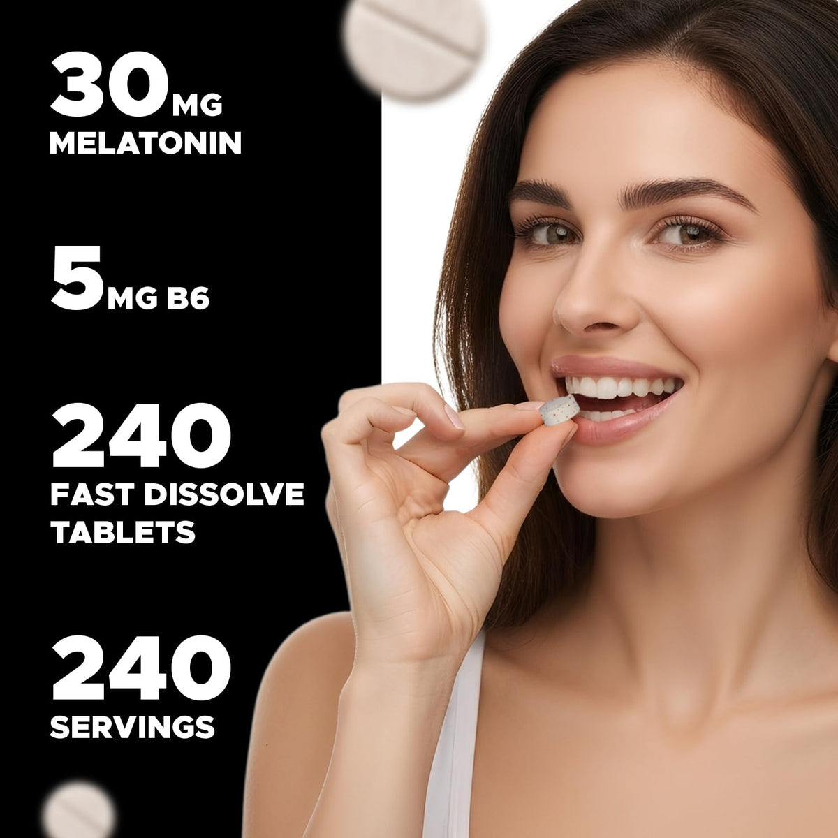 Vitabod Melatonin 30 mg with Vitamin B6 - 240 Tablets - image 5