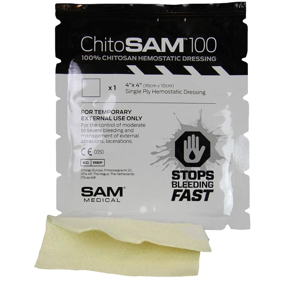 SAM Medical ChitoSAM 100 Hemostatic Dressing 4x4 - 1 Count
