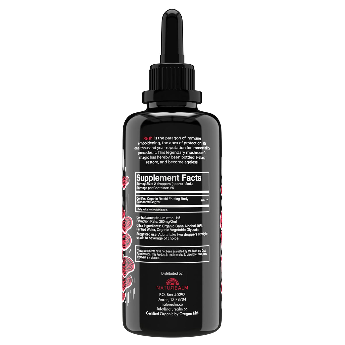 Naturealm Reishi Mushroom Tincture Drops Organic - 50ml - image 2