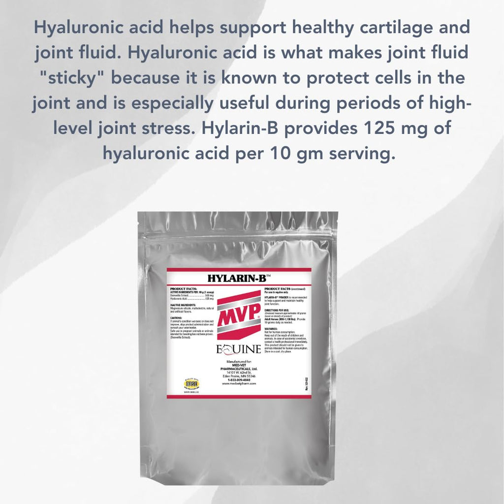 MVP Hylarin-B Powder for Joint Integrity Support in Horses - 100 Servings - image 2