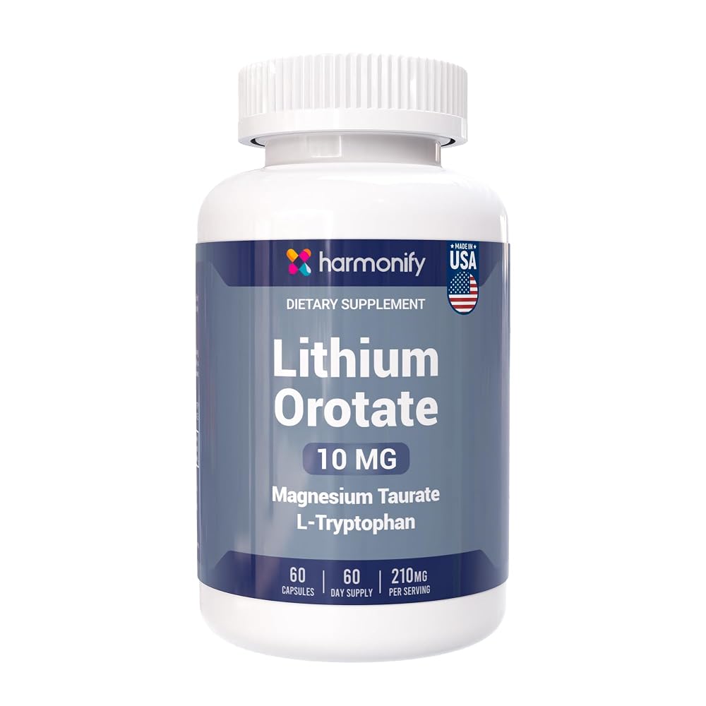 HARMONIFY Lithium Orotate 10mg with Magnesium Taurate - 60 Capsules