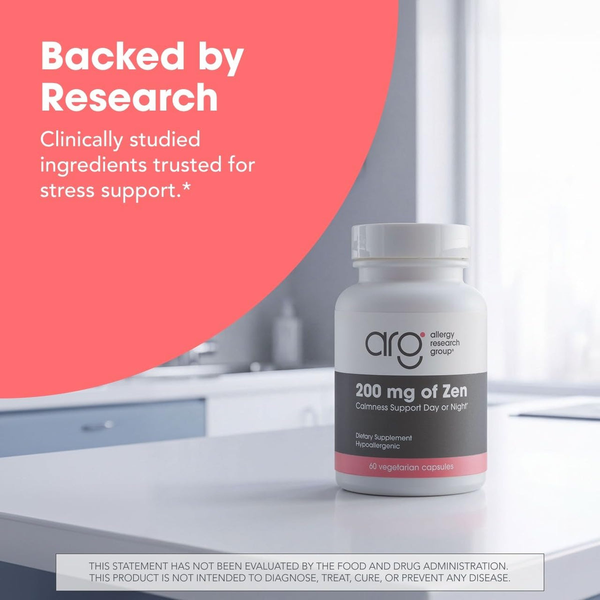 Allergy Research Group Zen L-Theanine GABA Formula - 60 Capsules - image 5