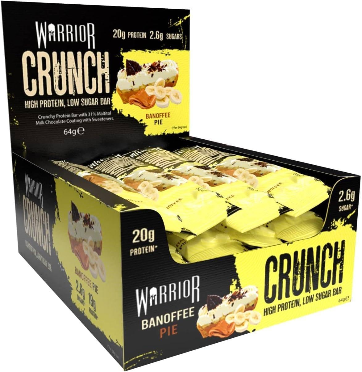 Warrior CRUNCH Protein Bar - 12 Bars Fudge Brownie
