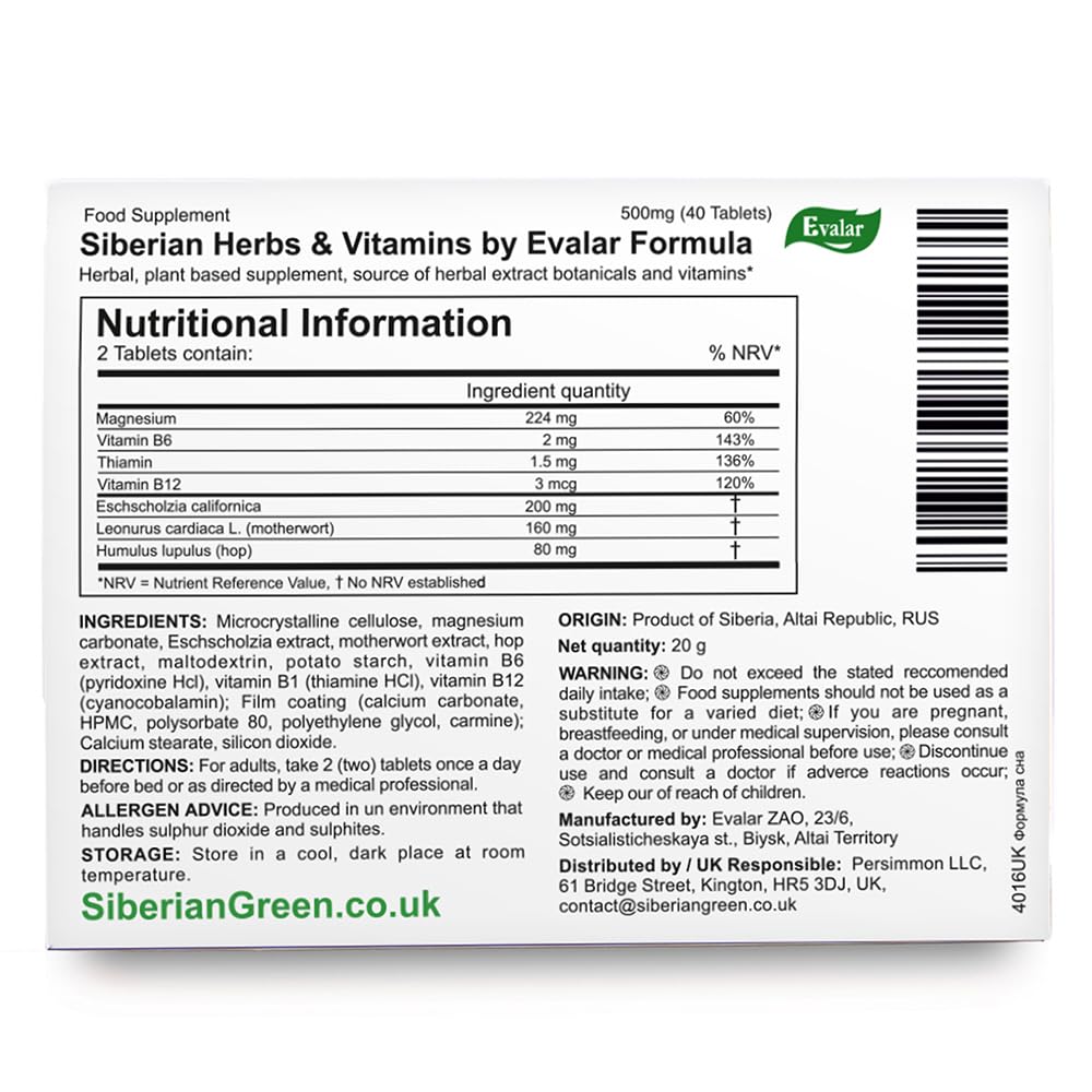 Evalar Siberian Herbal Formula Sna - 40 Tablets - image 5