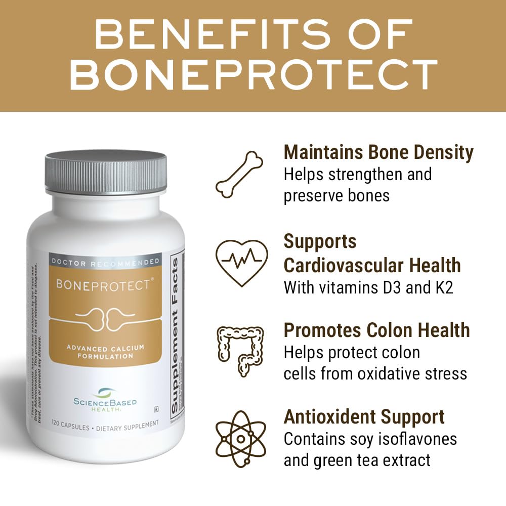 ScienceBased Health BoneProtect Bone Health Supplement - 120 Capsules - image 3