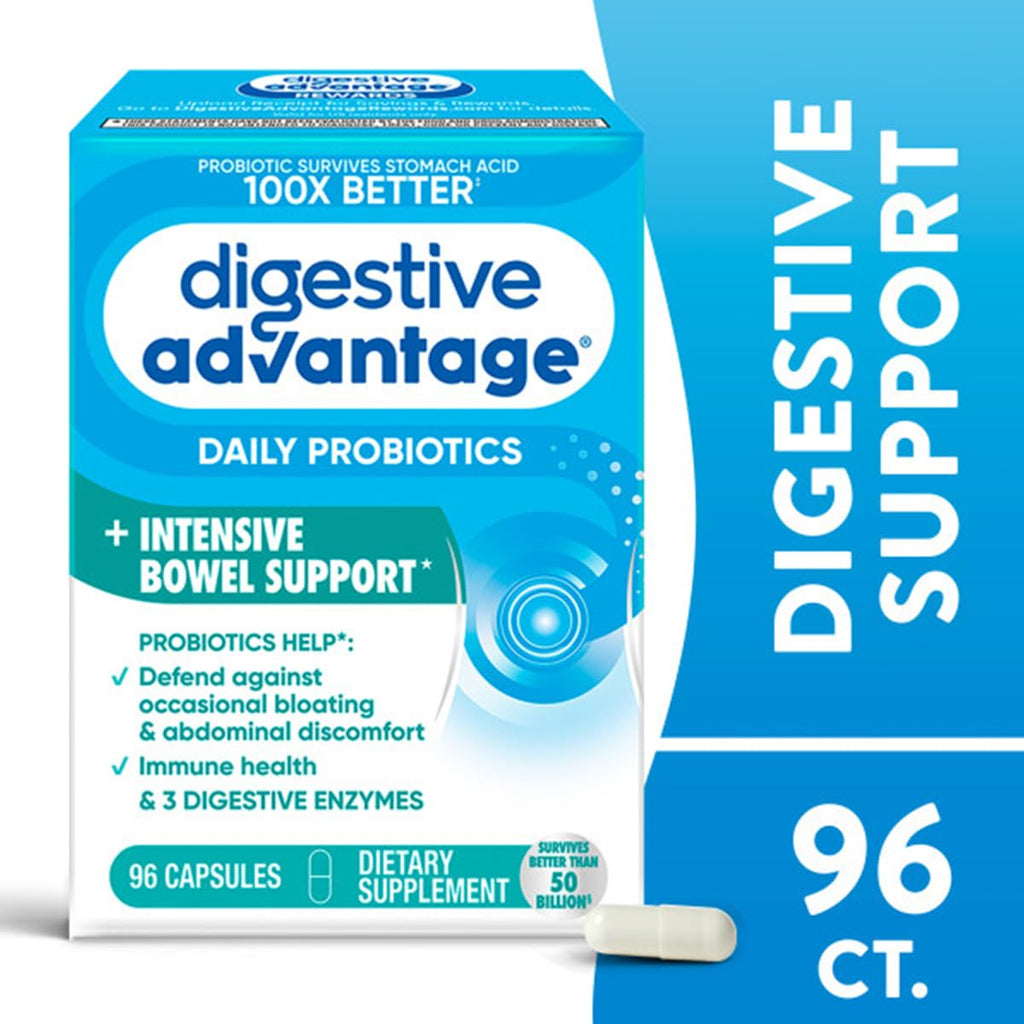Schiff Digestive Advantage IBS Probiotics with Enzymes - 96 Capsules - image 2