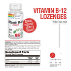 Solaray Vitamin B-12 1000mcg Lozenges Energy Support - 90 Count - image 2