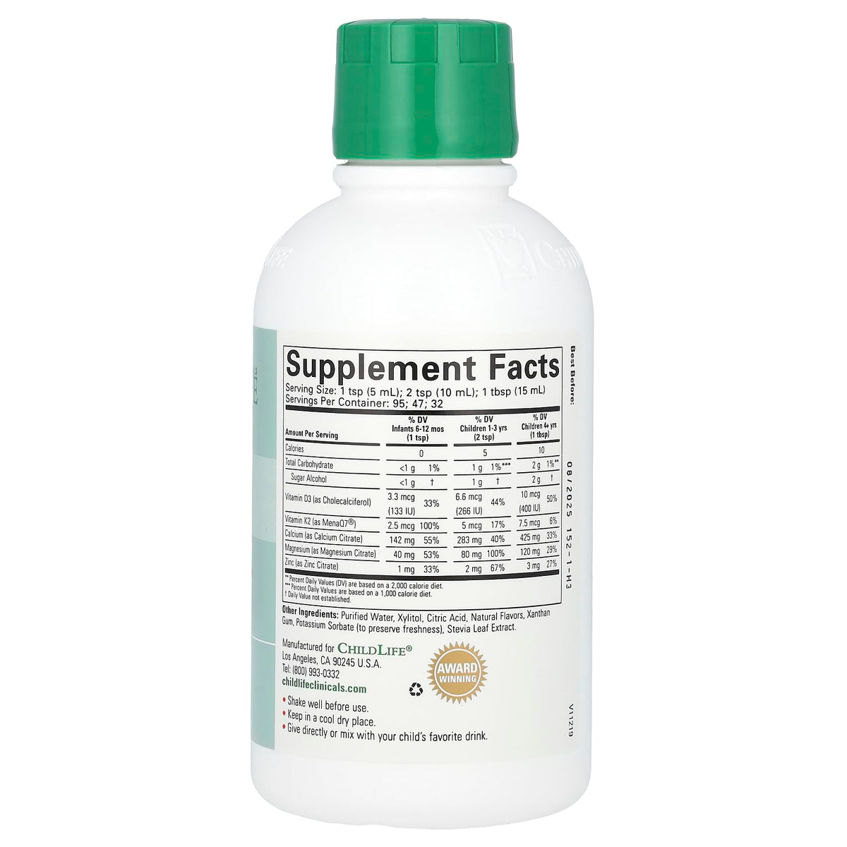 ChildLife Essentials Bone Health Liquid for Kids - 16 Fl Oz - image 2