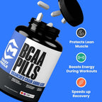 Crazy Muscle BCAA 3000mg 2:1:1 Branched-Chain Amino Acids - 120 Tablets - image 2