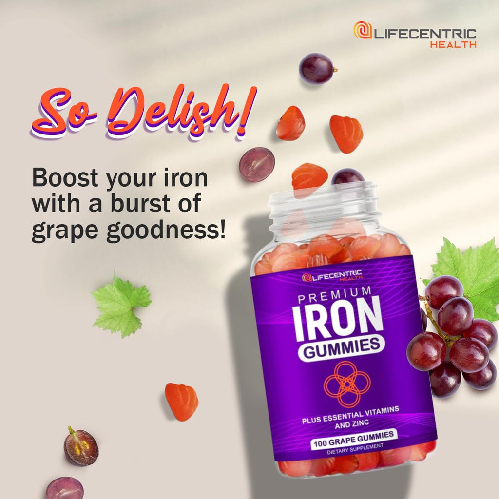LifeCentric Health Iron Gummies with Biotin & Zinc - 100 Count - image 10