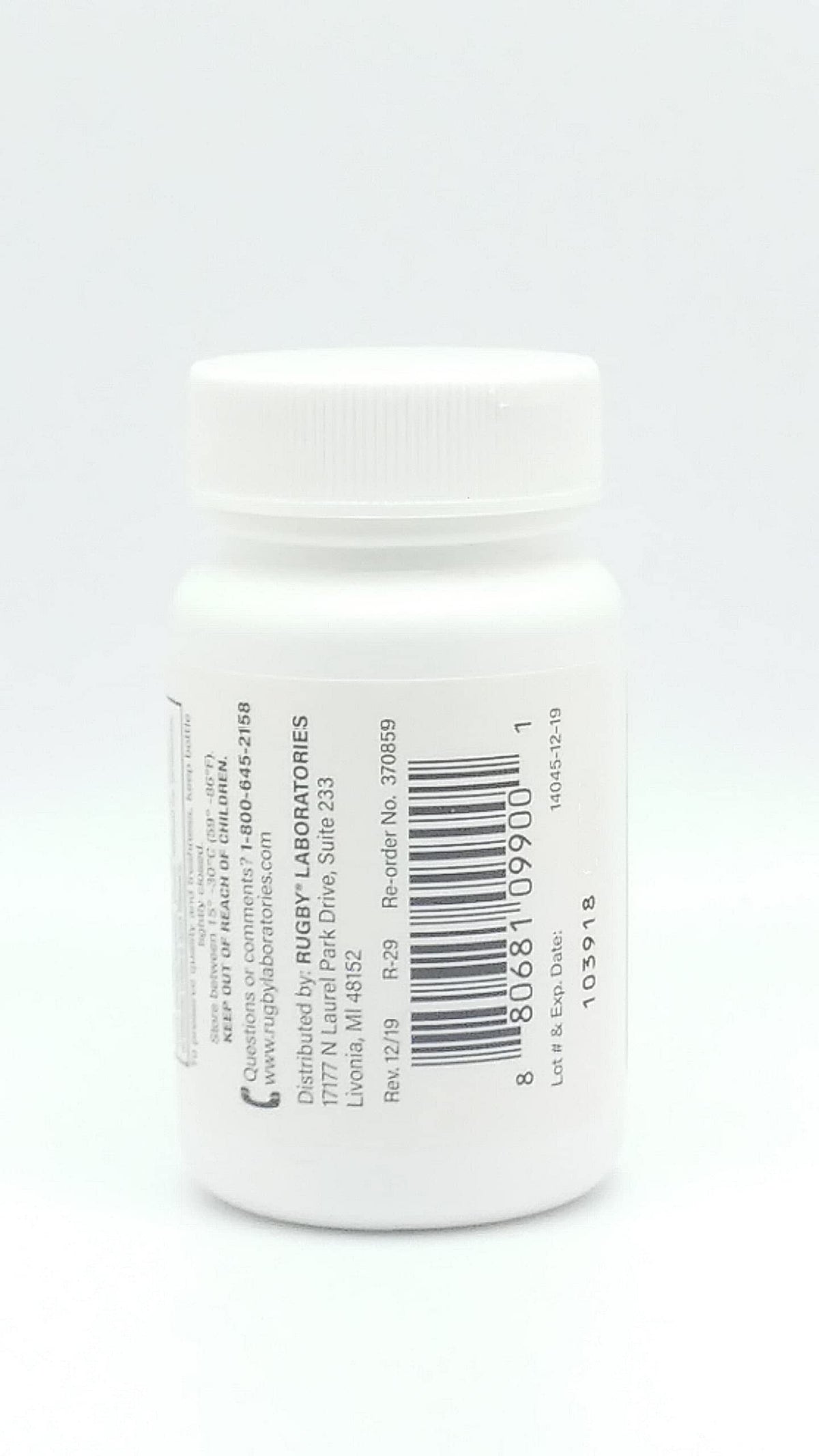 Rugby Laboratories Folic Acid 400 mcg Vitamin B9 - 100 Tablets - image 3