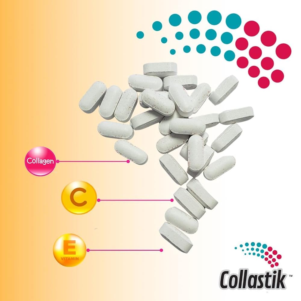 PHARMATECH Collastik Hydrolyzed Collagen with Vitamins C and E - 100 Tablets - image 3