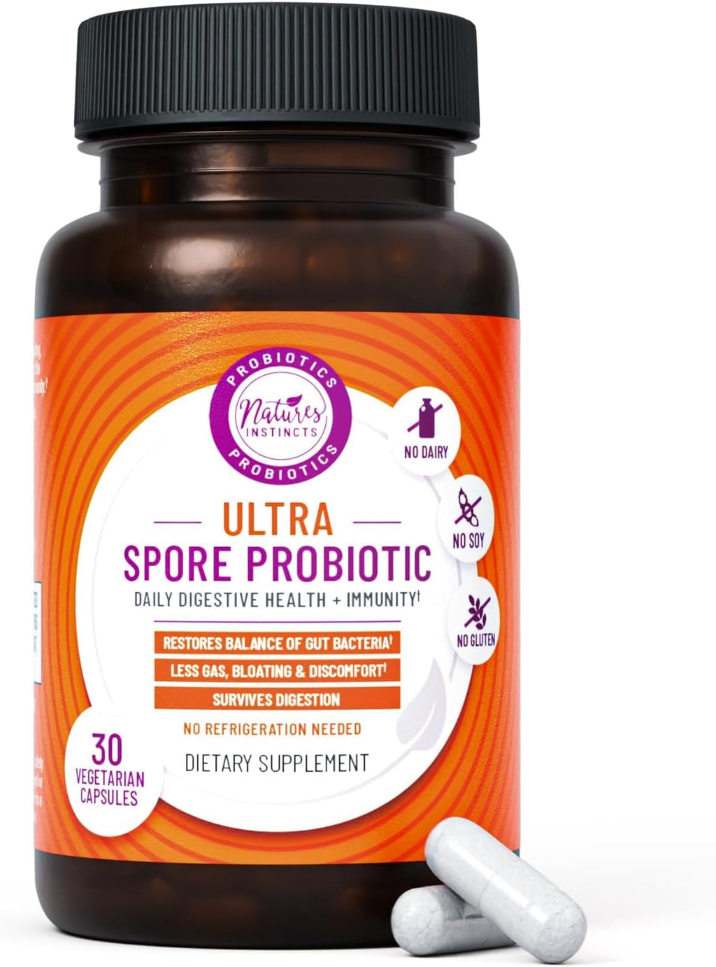 Natures Instincts Ultra Spore Probiotic Digestive Support - 30 Capsules