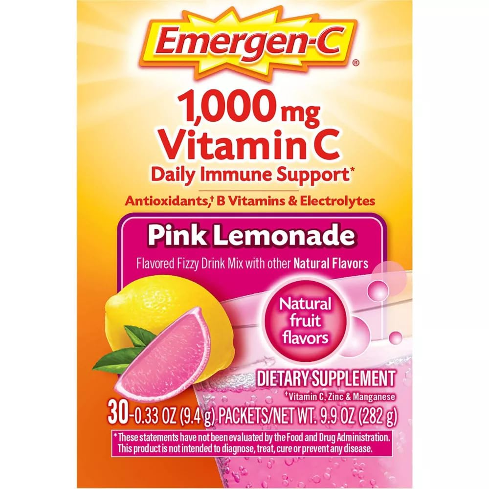 Alacer Emergen-C Pink Lemonade Vitamin C - 30 Packets