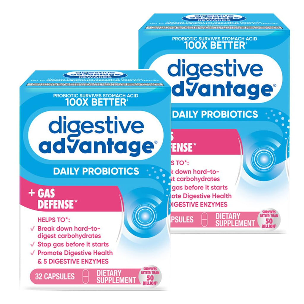 Digestive Advantage Fast Acting Enzymes + Probiotic - 64 Capsules