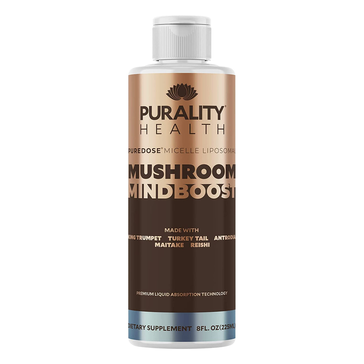 PURALITY HEALTH Liposomal Mushroom Mindboost Brain Fog Relief - 8 Fl Oz