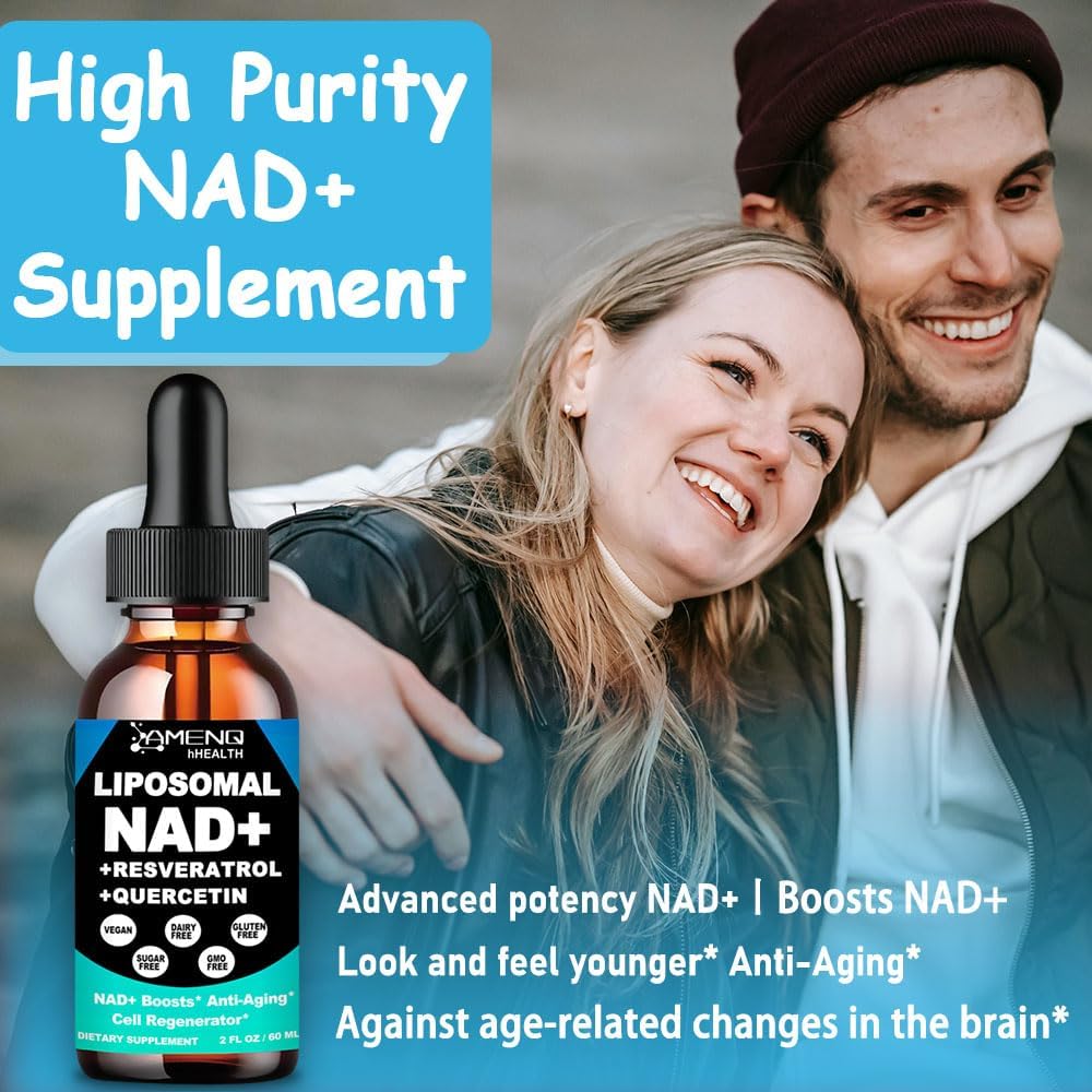 AMENQ hHEALTH NAD Plus Resveratrol Liquid - 2 Fl Oz - image 5