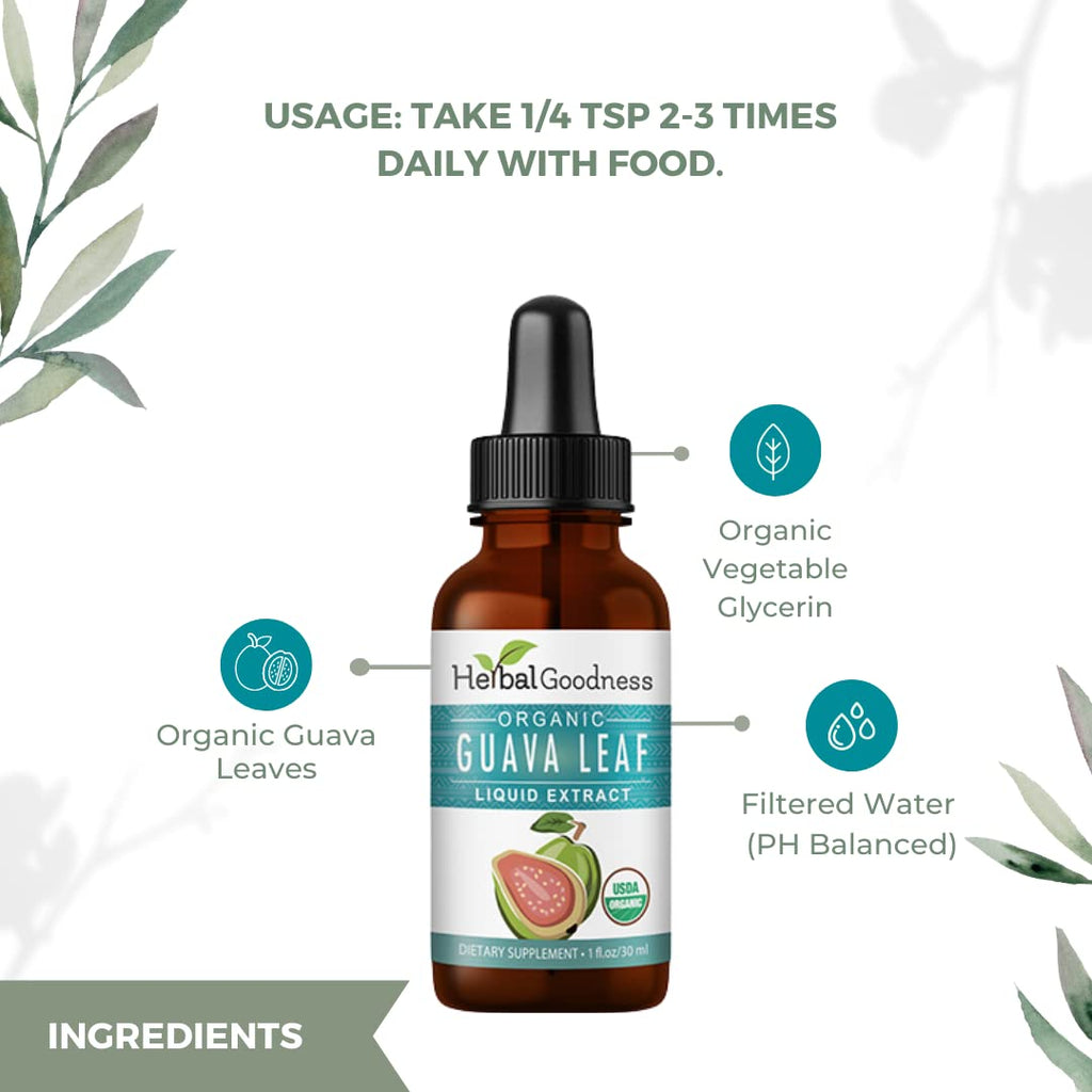 Herbal Papaya Organic Guava Leaf Extract - 1 Fl Oz - image 7