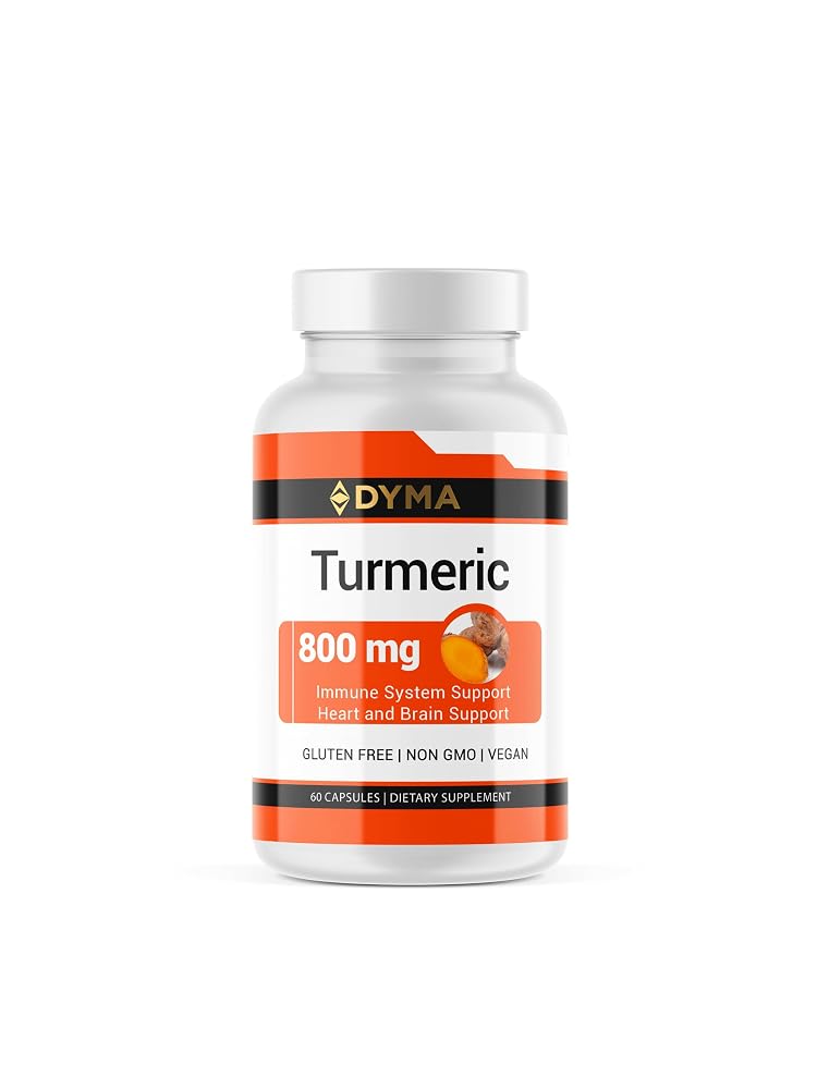 DYMA Turmeric Supplements with Black Pepper - 60 Capsules