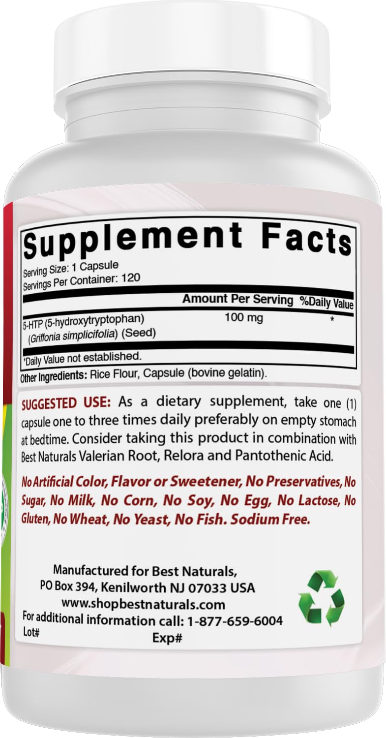 Best Naturals 5-HTP 100 mg - 240 Capsules - image 6