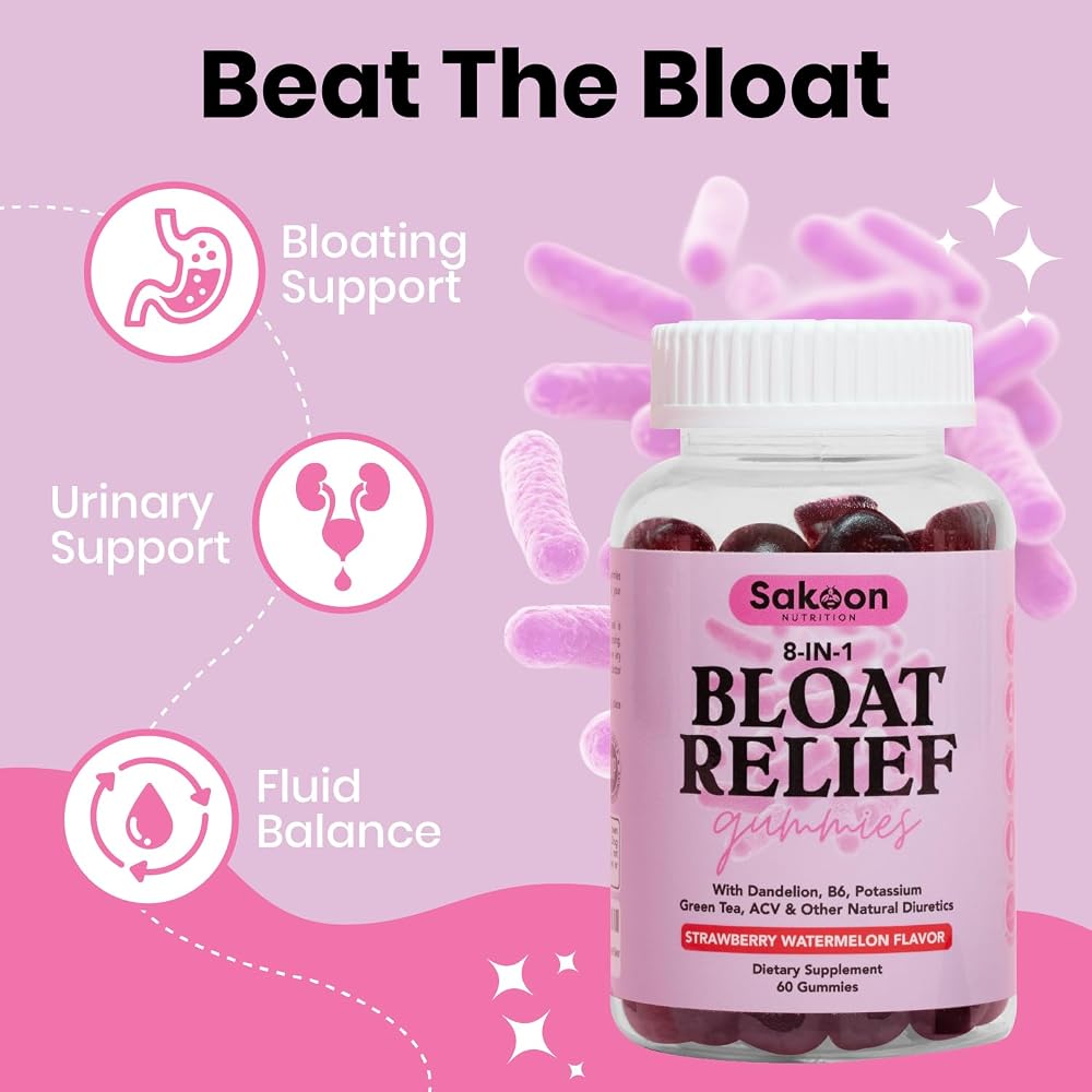 Sakoon Nutrition Bloating Relief Gummies for Women - 60 Gummies - image 5