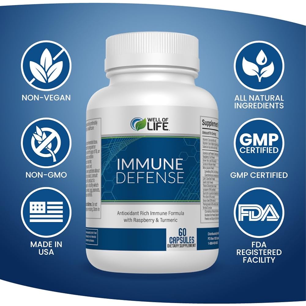 Well of Life Immune Support Supplement 600mg - 60 Capsules - image 3