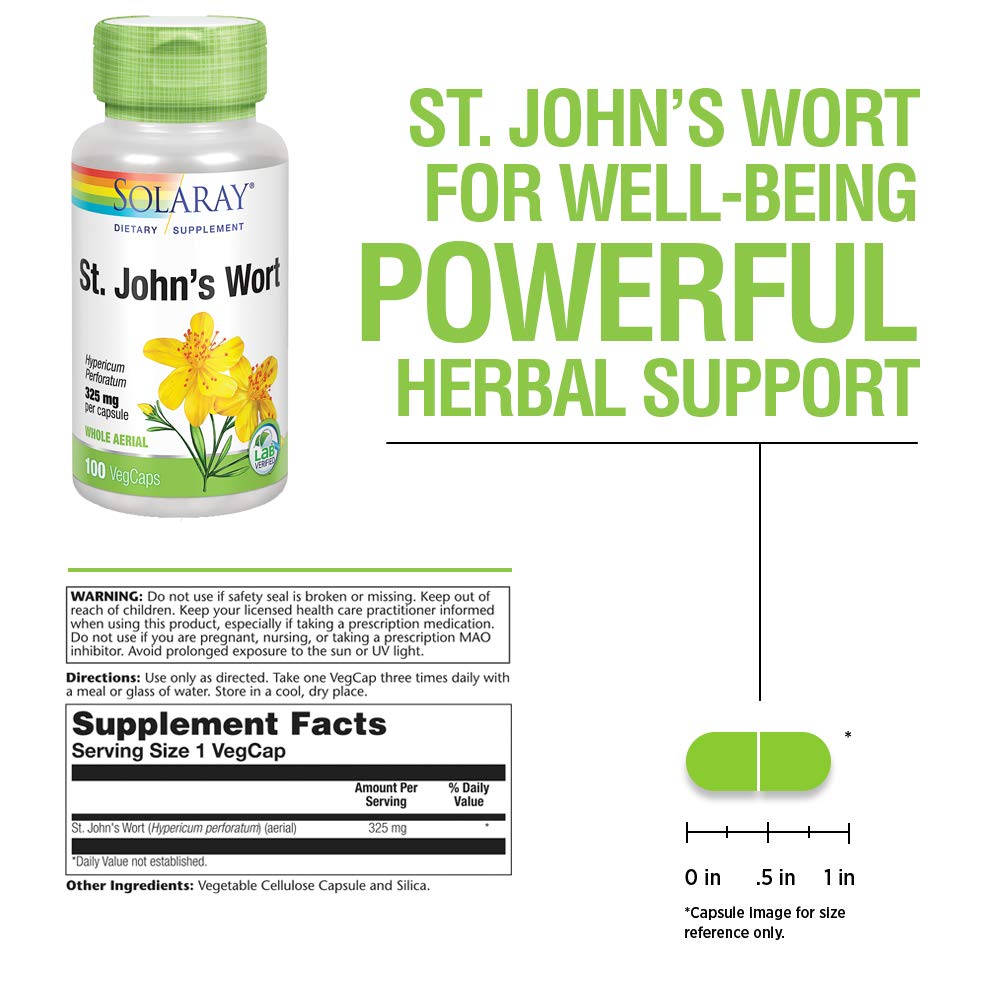 SOLARAY Unflavored Capsules St. John'S Wort Mood Support 325Mg