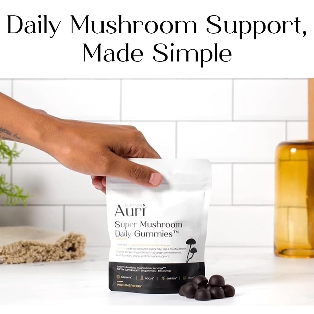 Auri Super Mushroom Gummies with 12 Functional Mushrooms - 60 Count - image 7