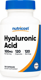 Nutricost Hyaluronic Acid 100mg - 120 Vegetarian Capsules
