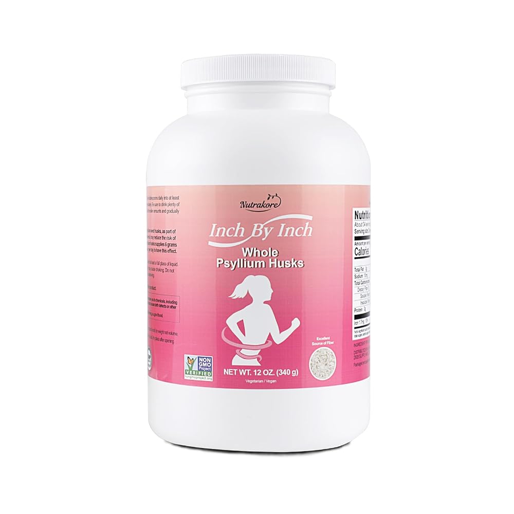 Nutrakore Inch By Inch Whole Psyllium Husks Powder - 12 oz
